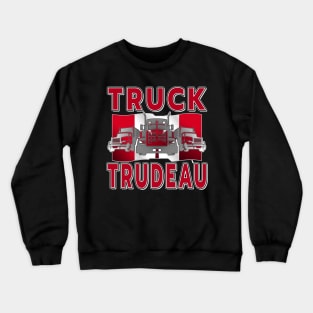 TRUCK TRUDEAU SAVE CANADA FREEDOM CONVOY OF TRUCKERS RED Crewneck Sweatshirt